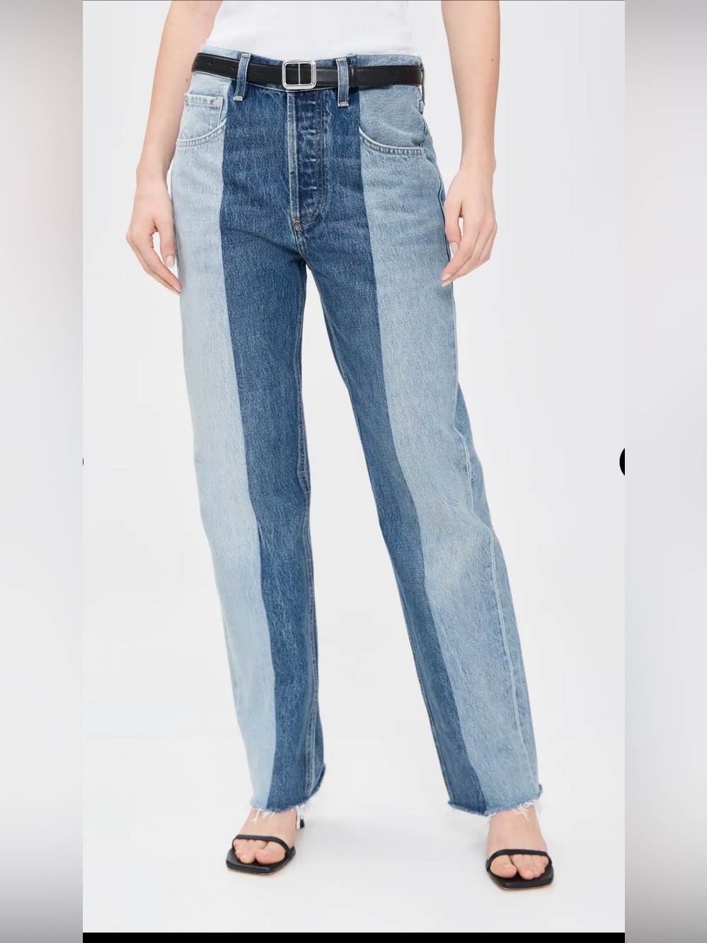 CITIZEN OF HUMANITY 3 TONES DAHLIA JEANS DARK & LIGHT BLUE SIZE 25/27 NWT